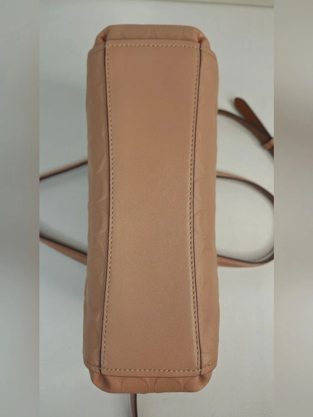 Authentic Coach Small Kelsey Blush Embossed Signature Leather Satchel Crossbody